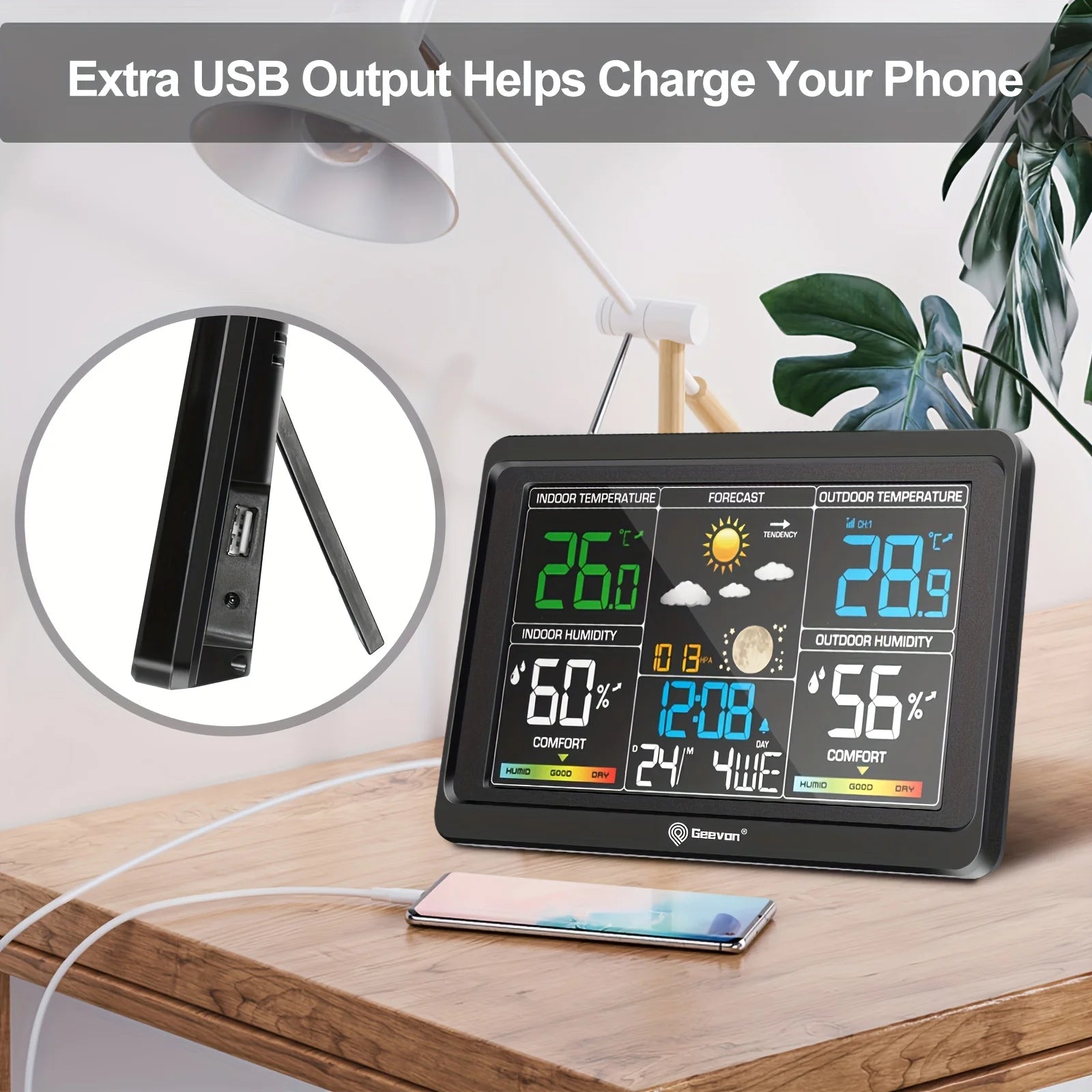 Weather Station Wireless Indoor Outdoor Thermometer