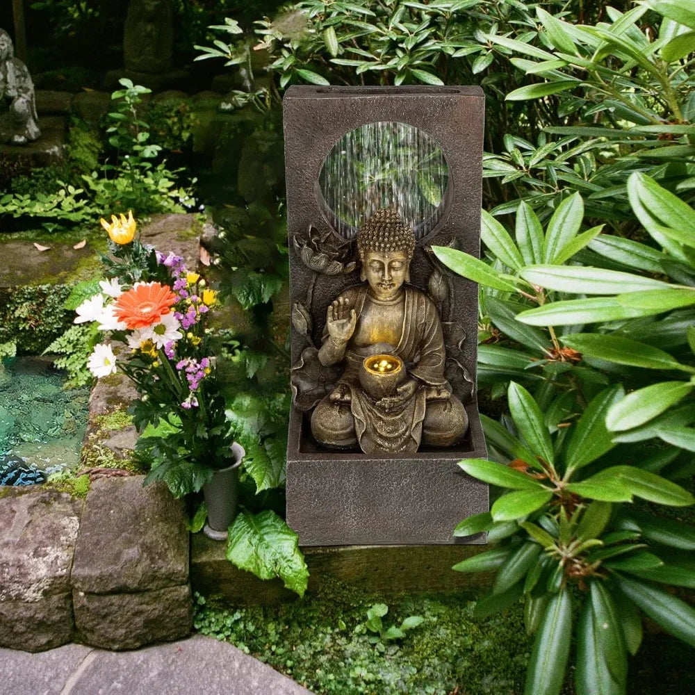 Buddha LED Waterfall Fountain