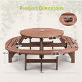 Solid Wood Round Picnic Table