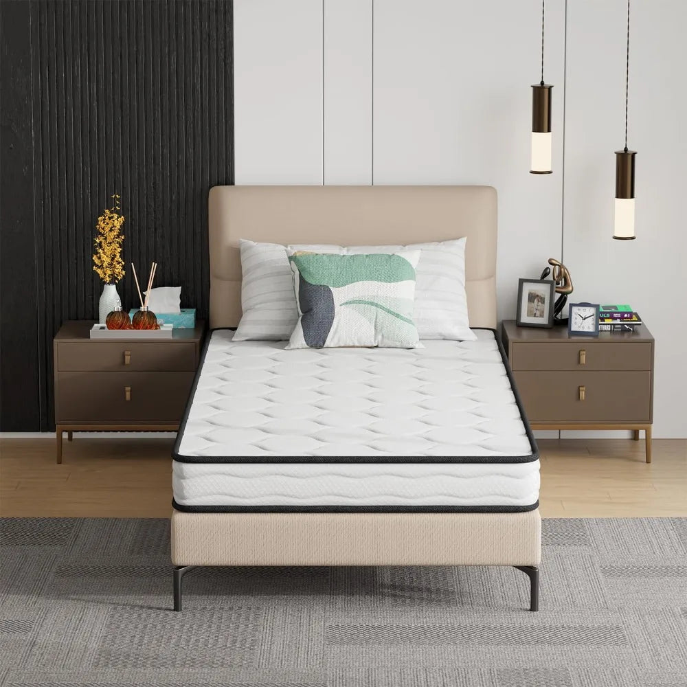 Hybrid Mattress With High-Density Foam, Breathable Cover, Pocket Spring Design