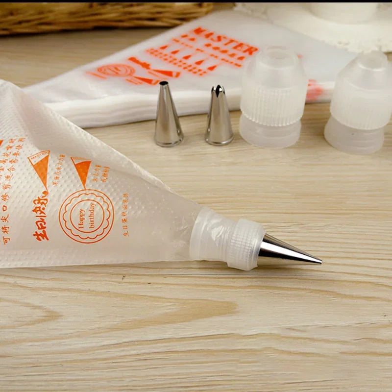 100/50/20 PCS Disposable Pastry Decoration bags w/3 tips