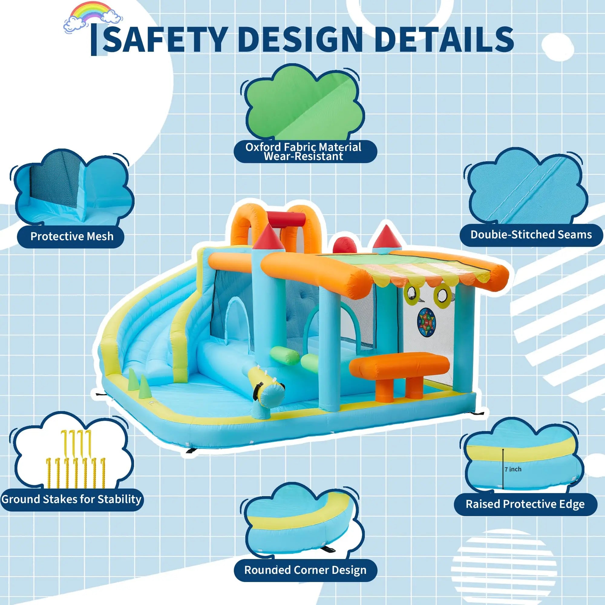 14x10FT Inflatable Wet Bounce House