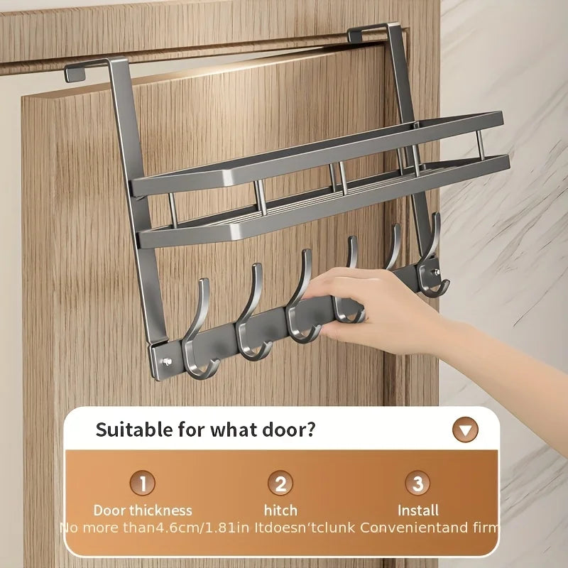 Over-the-Door Bathroom Storage Rack