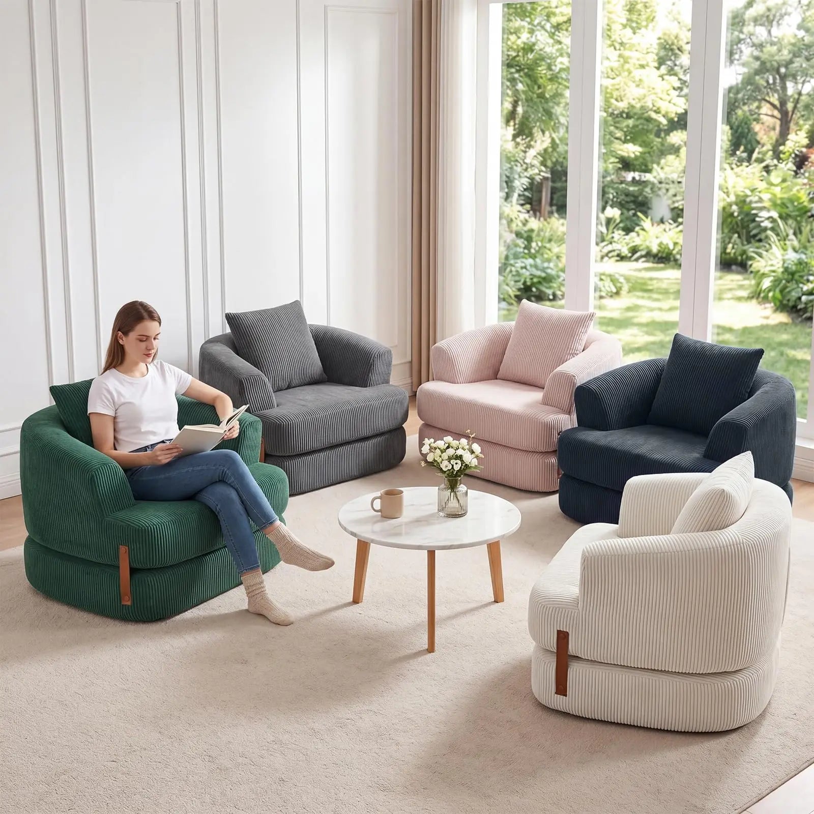 Folding Sofa Bed with Backrest