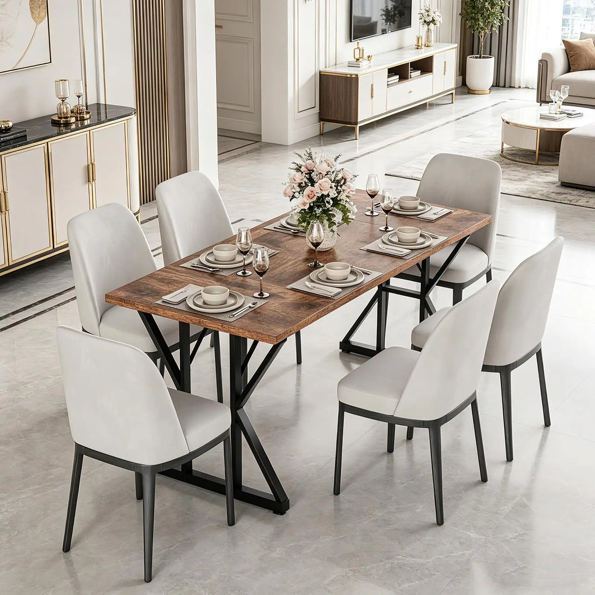 71" Wood Dining Table