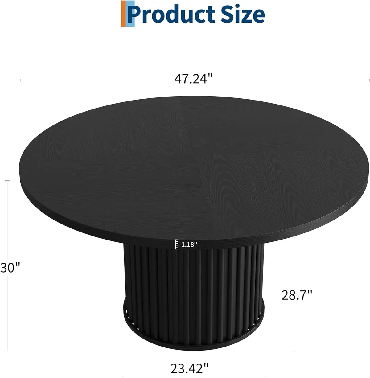 Round Dining Table for 4-6