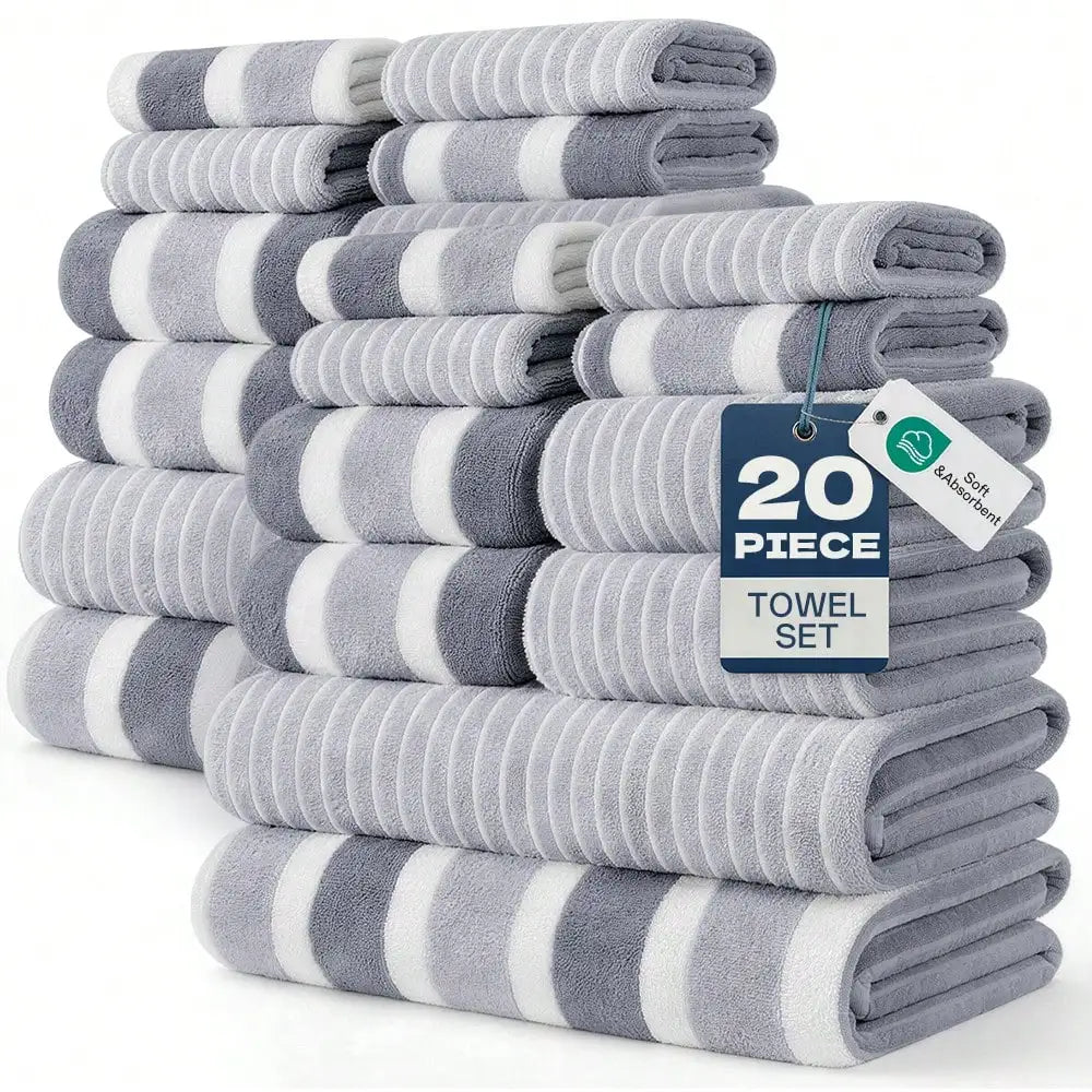 20pcs Soft & Absorbent Towel Set