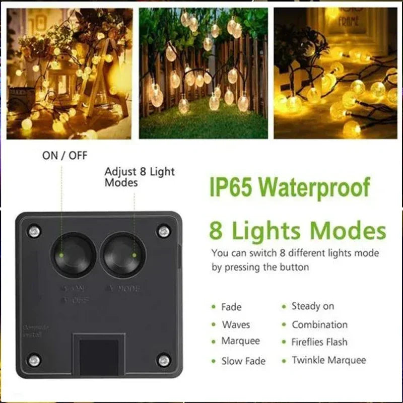 Outdoor Crystal 8 Mode Waterproof Light
