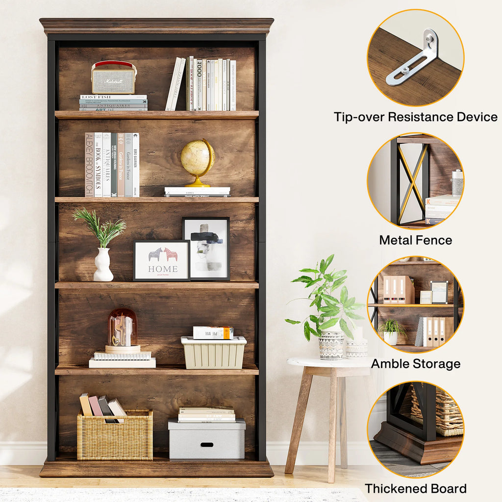71" 6-Tier Bookcase