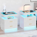 2 Nightstands Wireless Charging LED