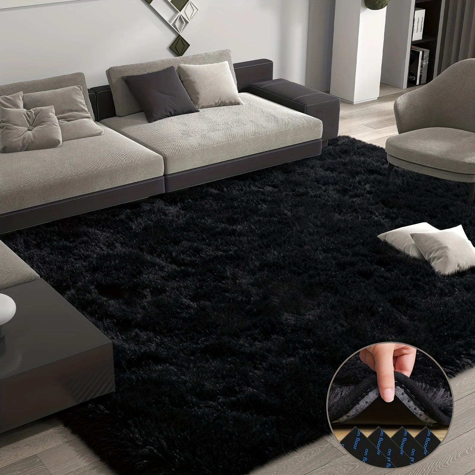 Large plush area rug