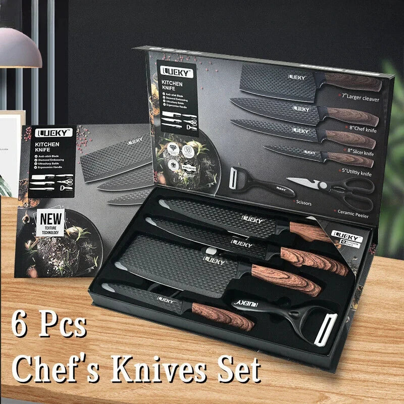 Stainless Steel 6-Piece Kitchen Knife Set