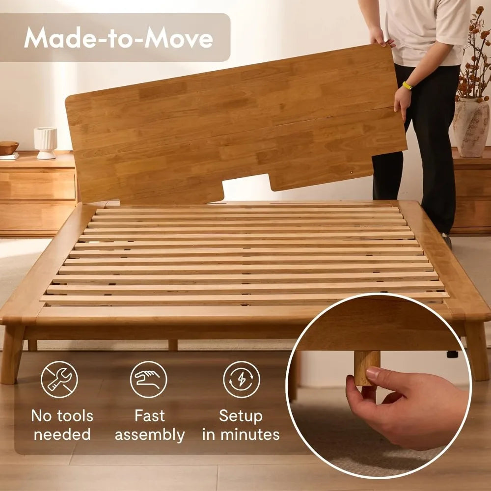 Solid Wood Platform Bed Frame