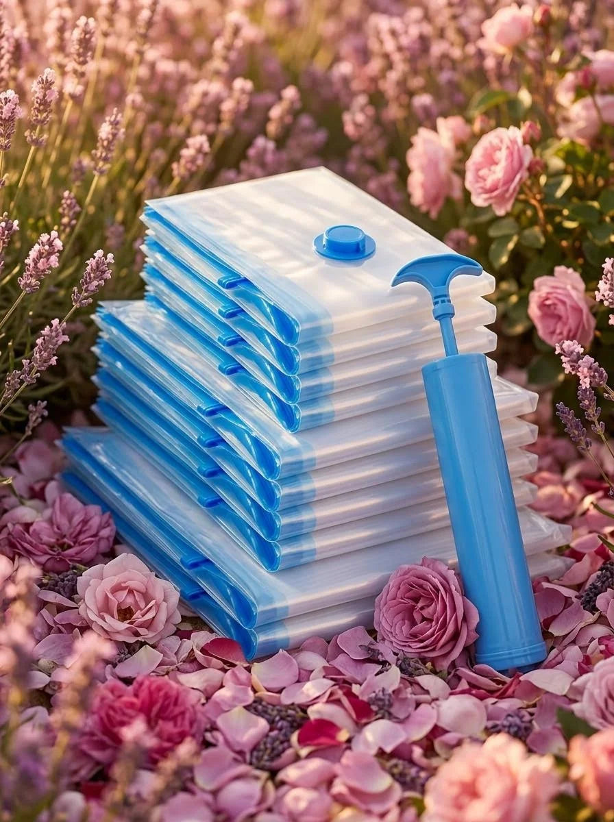 16pcs Vacuum Bags with Hand Pump