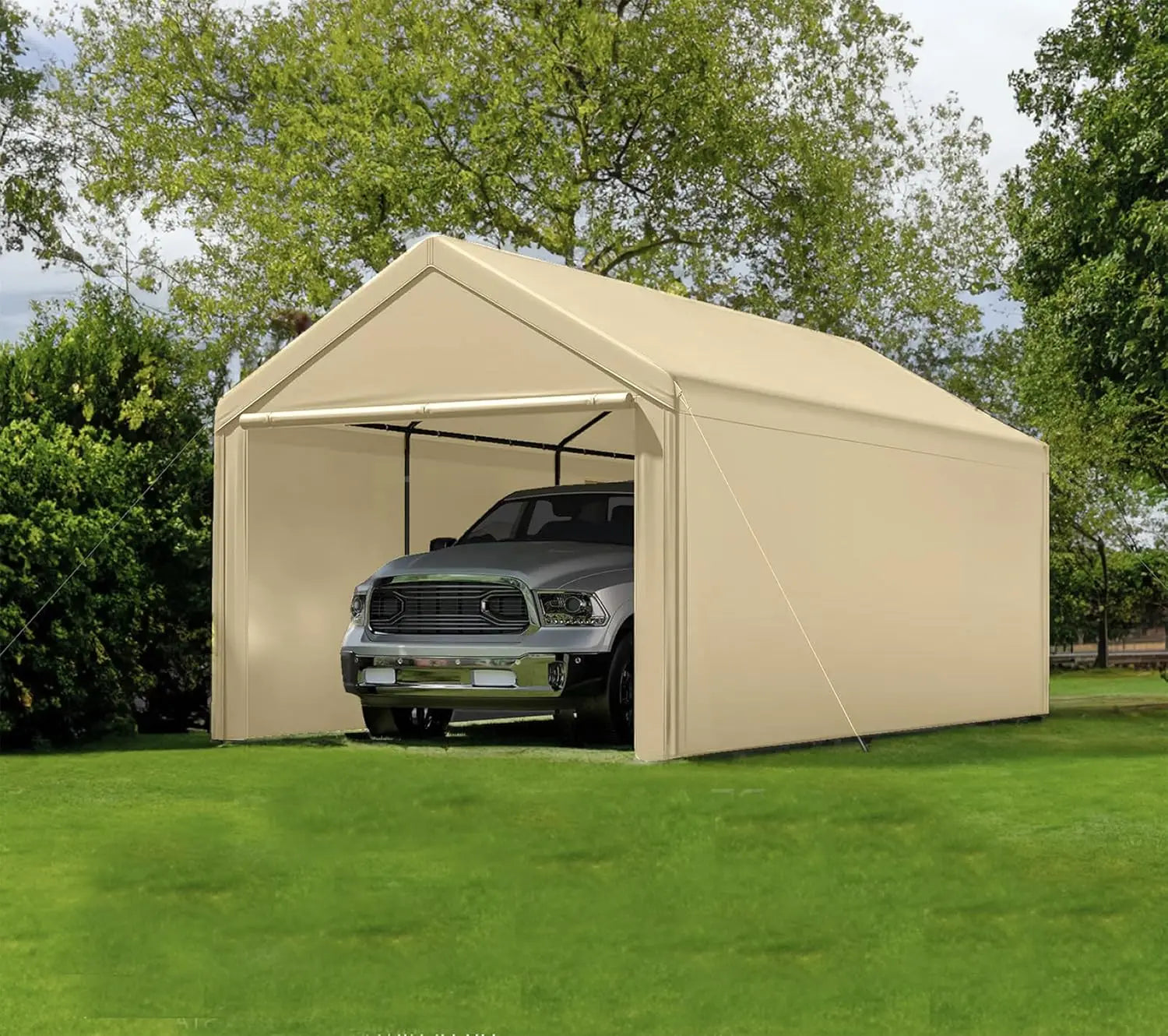 Heavy Duty Steel storage shed with Removable Sidewalls