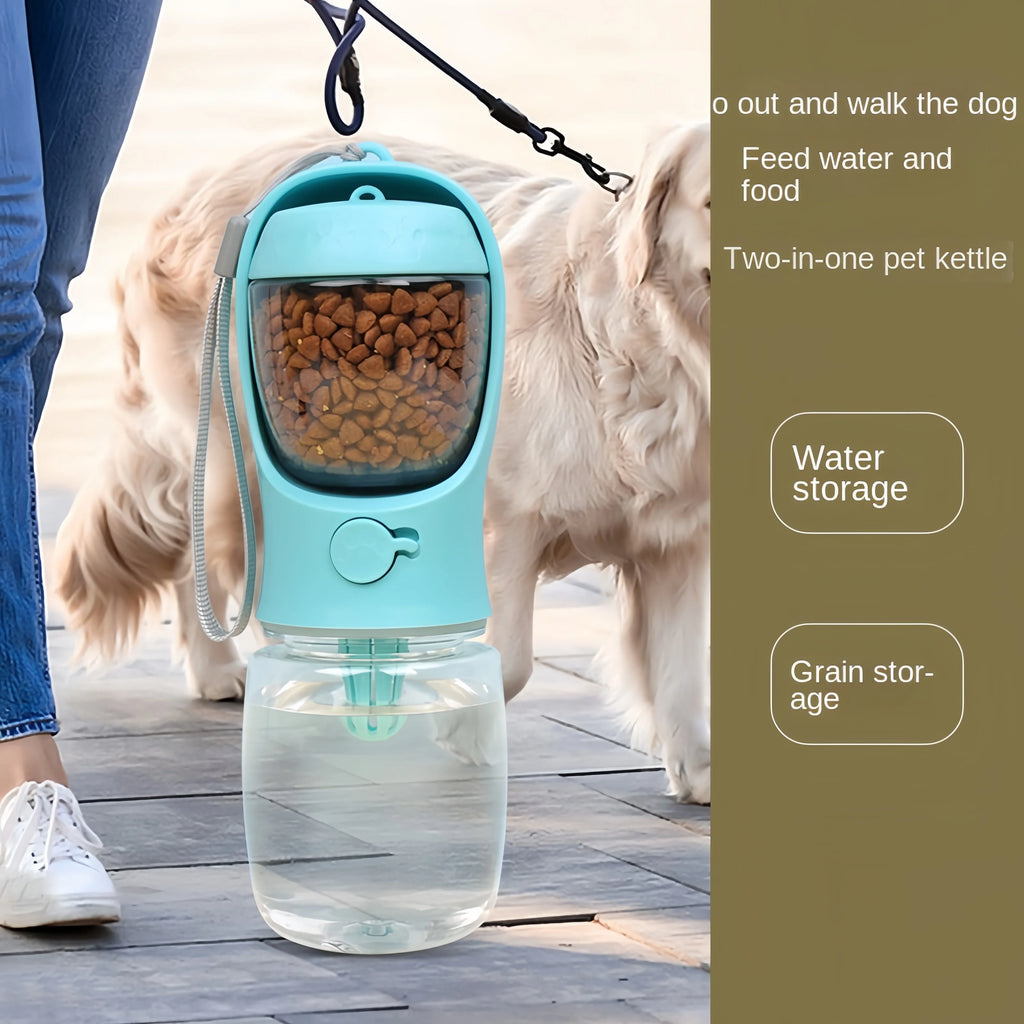 Portable Pet Water/Food Bottle with Storage