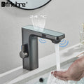 Gun Grey bathroom Faucet Touchless Digital Display