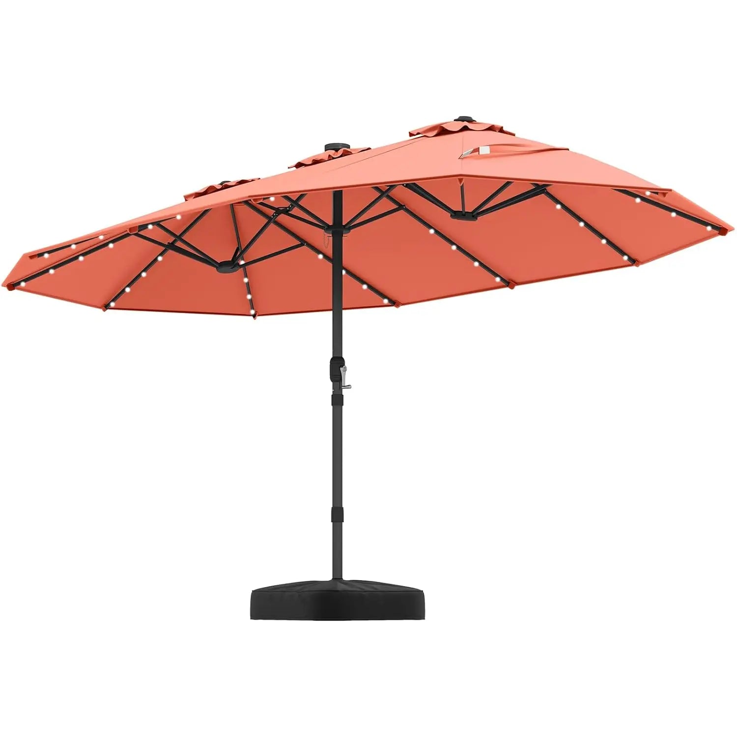 15FT Double-Sided Solar Patio Umbrella