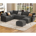 Cloud-Shaped Sleeper Sofa with Detachable Armrest
