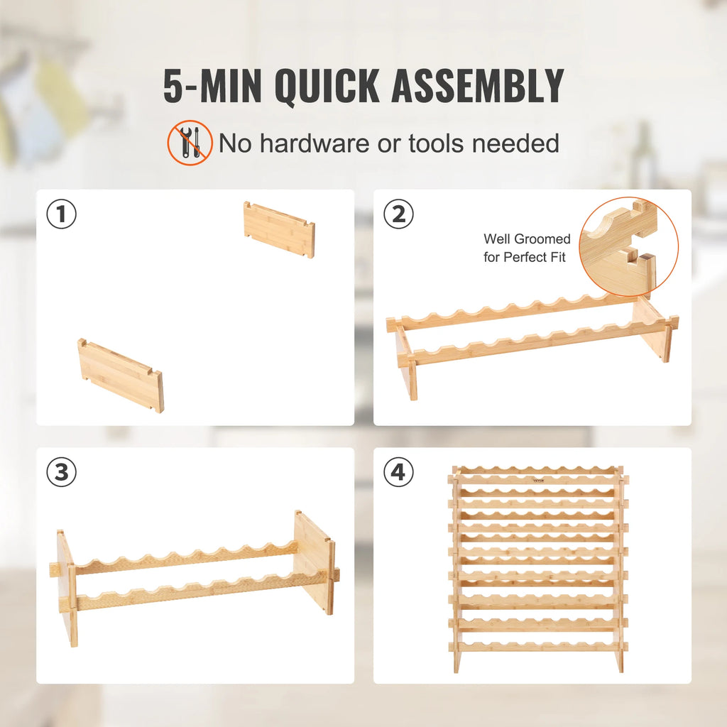 48/72 Bottle Stackable Wine Rack