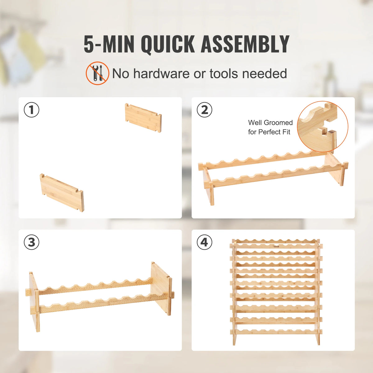 48/72 Bottle Stackable Wine Rack