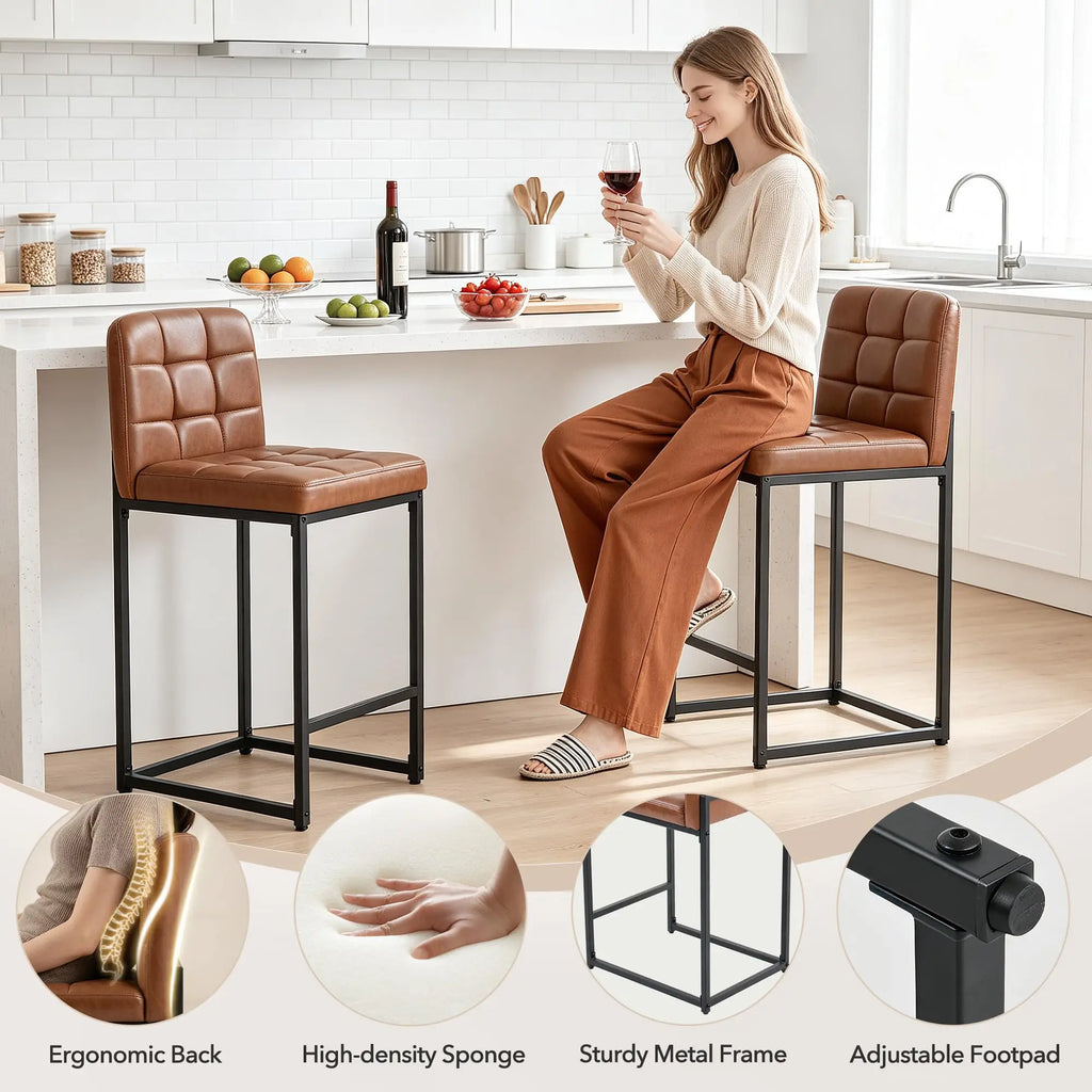 Set Of 2 Counter Height Bar Stools