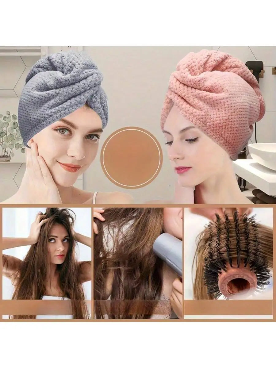 Solid color hair towel