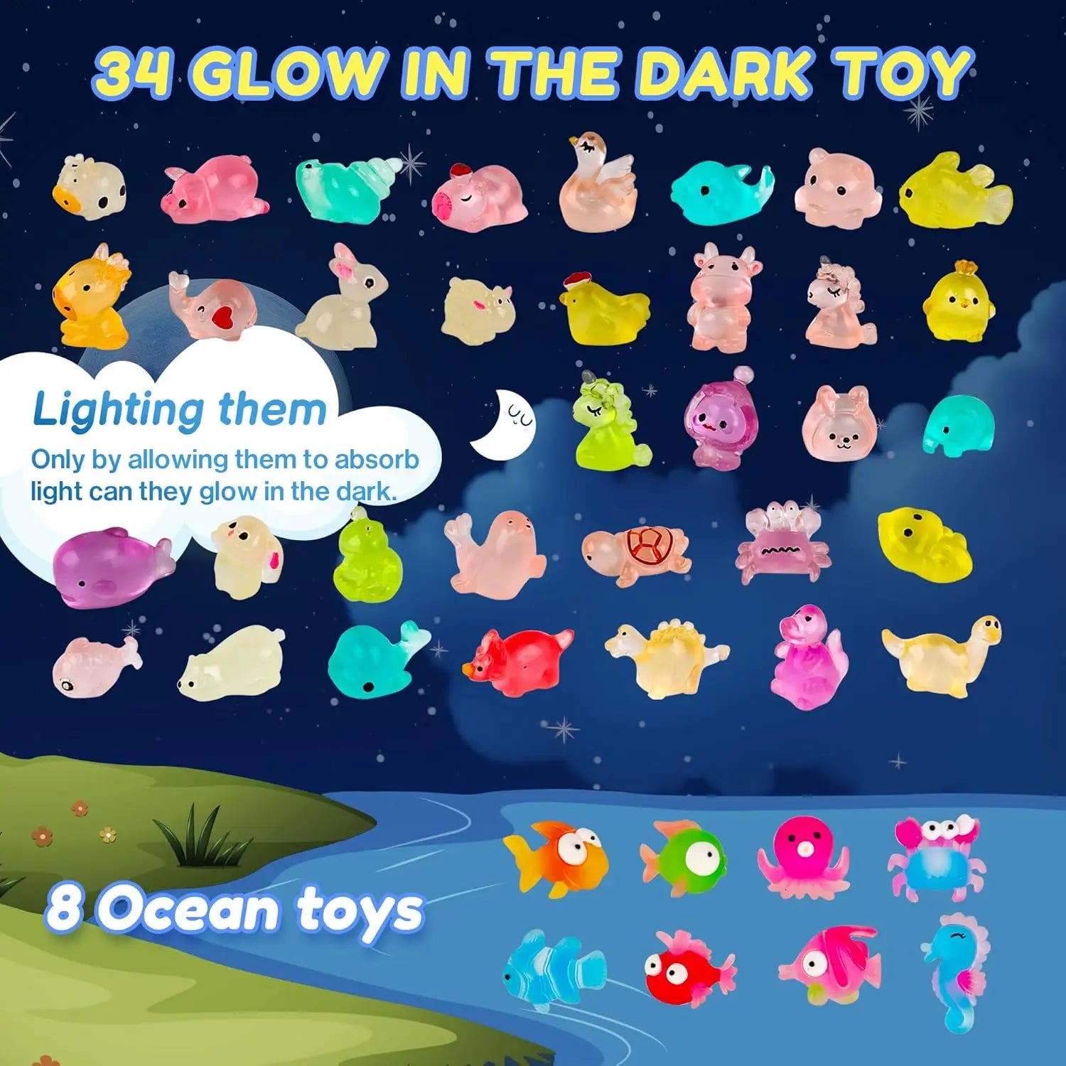 Kids Bath Bombs with Glow Toys Inside