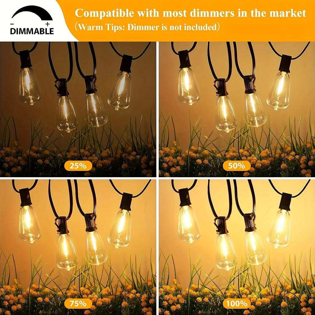 LED Outdoor String Lights, Waterproof