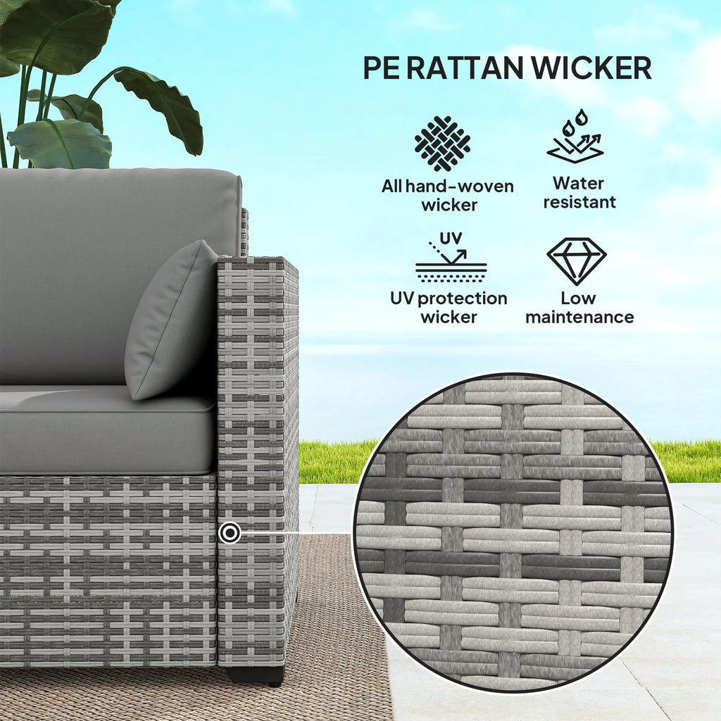 Wicker Patio 3-Seat Sofa
