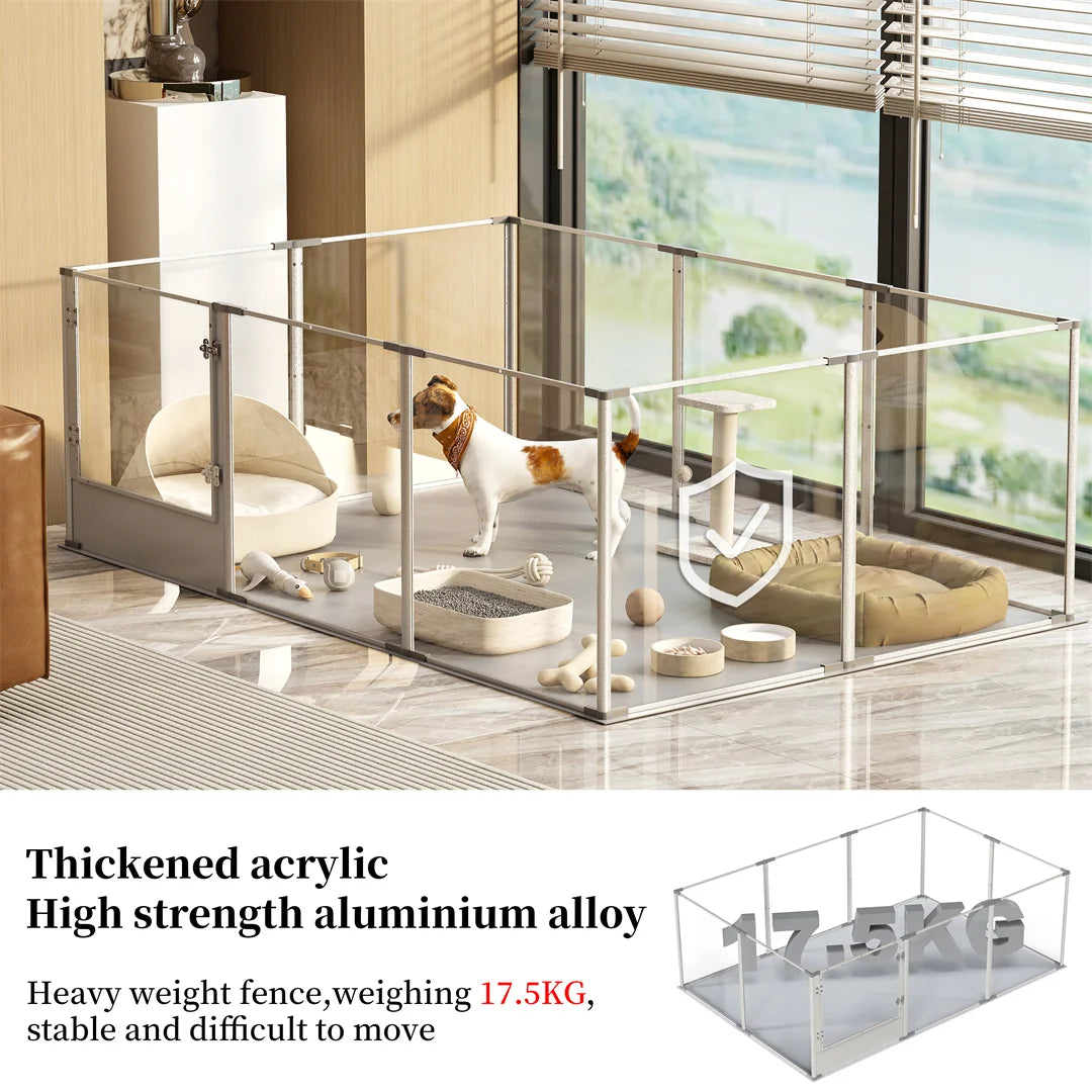 Ex-Large Clear Acrylic waterproof pet Playpen