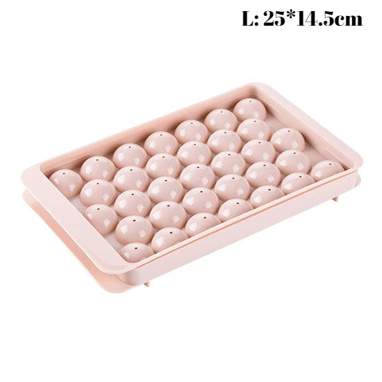 Round Ice Cube Tray with Lid