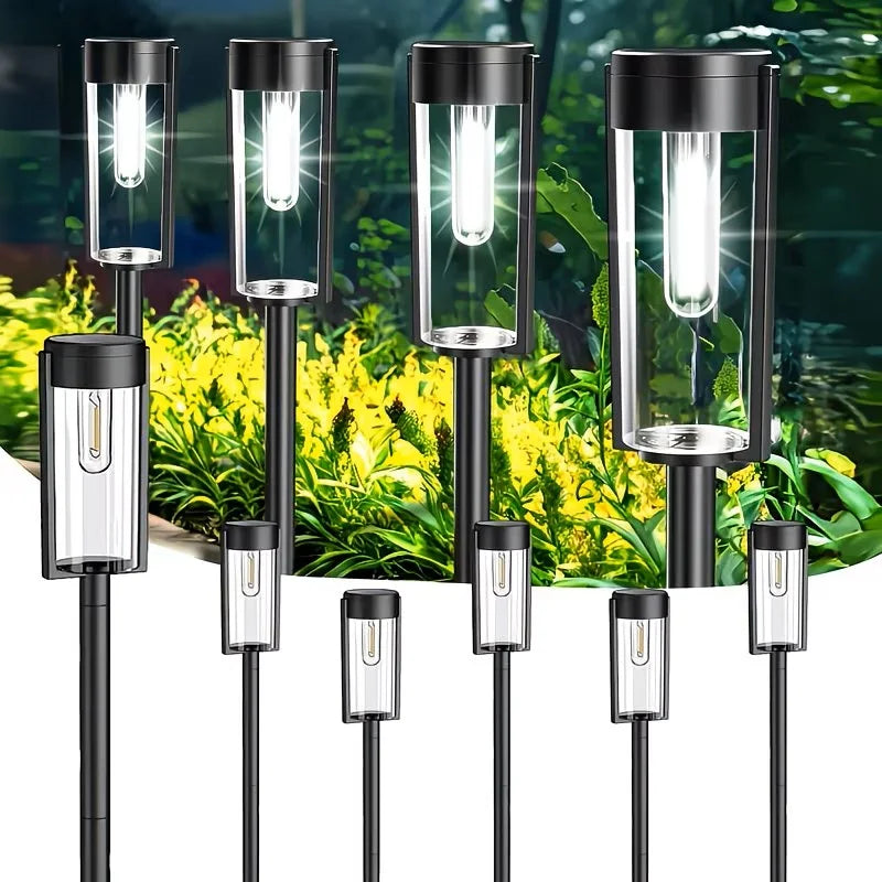 SUPER BRIGHT Solar Pathway Lights Outdoor, 8 Pack Solar Lights Outdoor, Auto On/Off, IP65 Waterproof Solar Garden Lights Solar Powered Landscape Lighting for Yard Patio Walkway Driveway Pathway