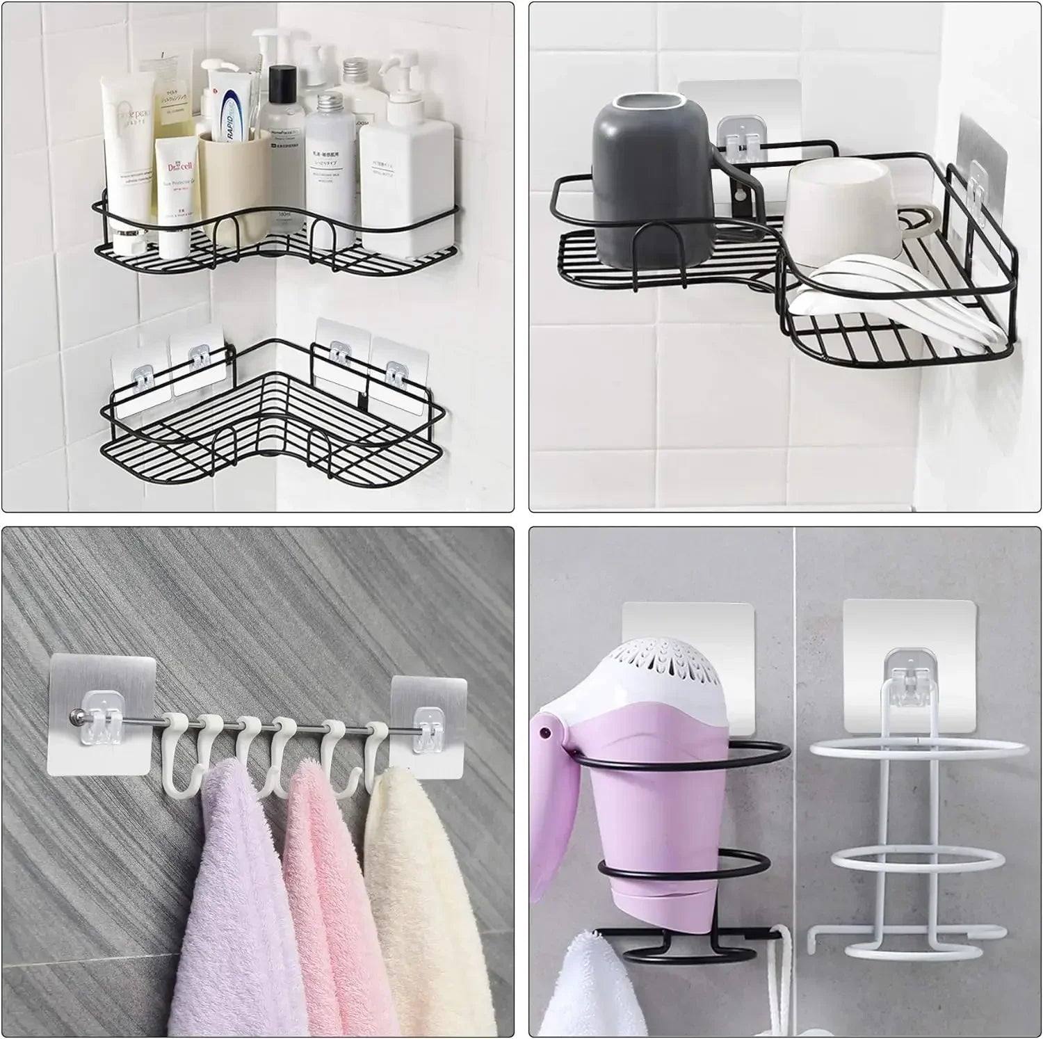 Adhesive Hooks Bathroom/Kitchen Claw Buckle Hanger