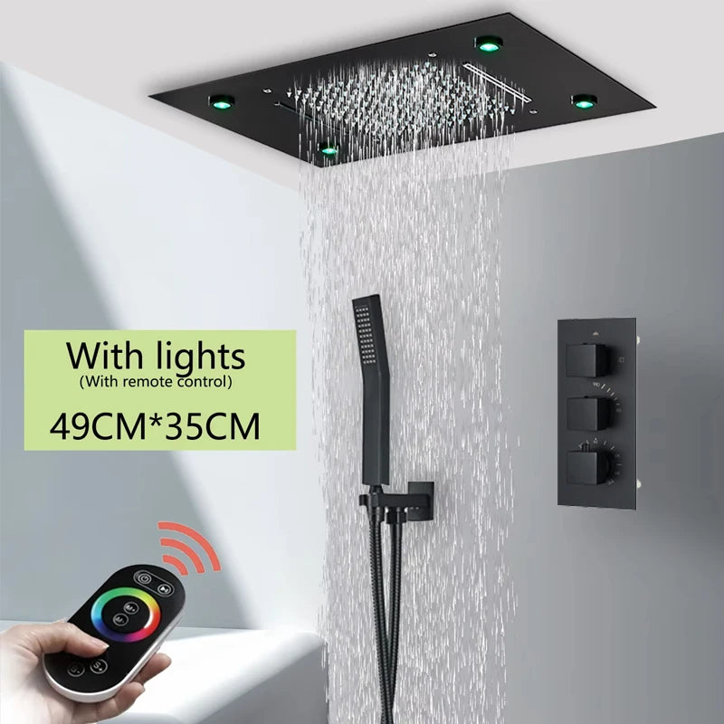 Ceiling Shower Head with LED Lights