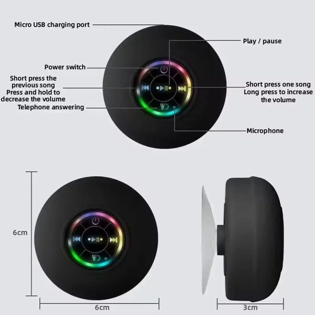 Portable Bluetooth Audio Waterproof Led Lights