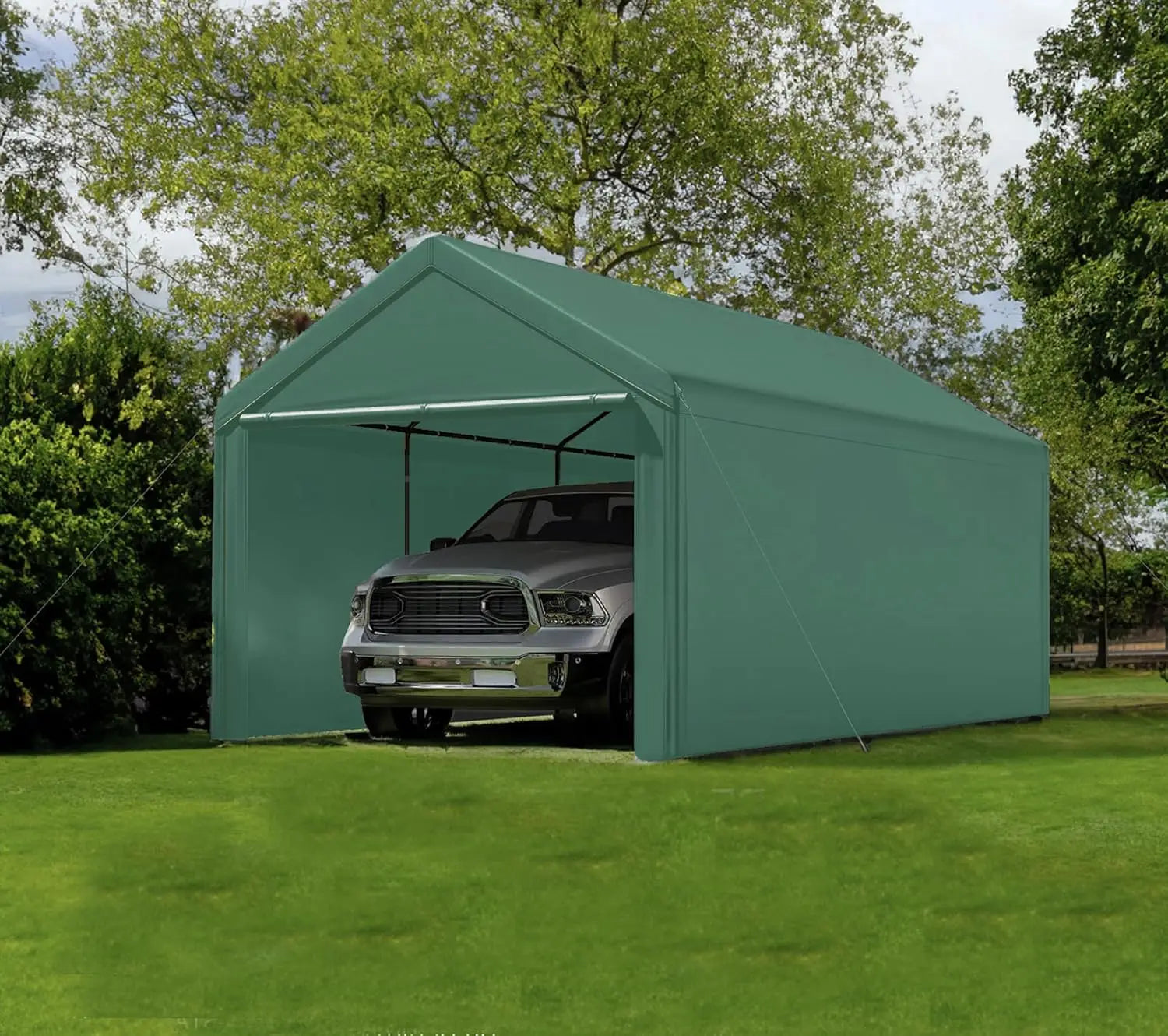 Heavy Duty Steel storage shed with Removable Sidewalls