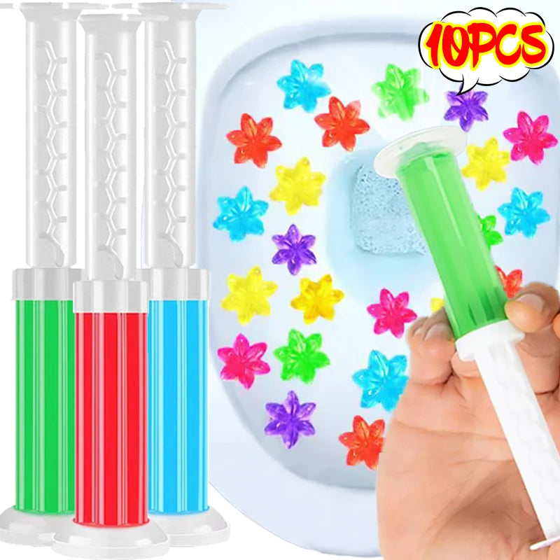 10/1pcs Flower Toilet Cleaner Gel