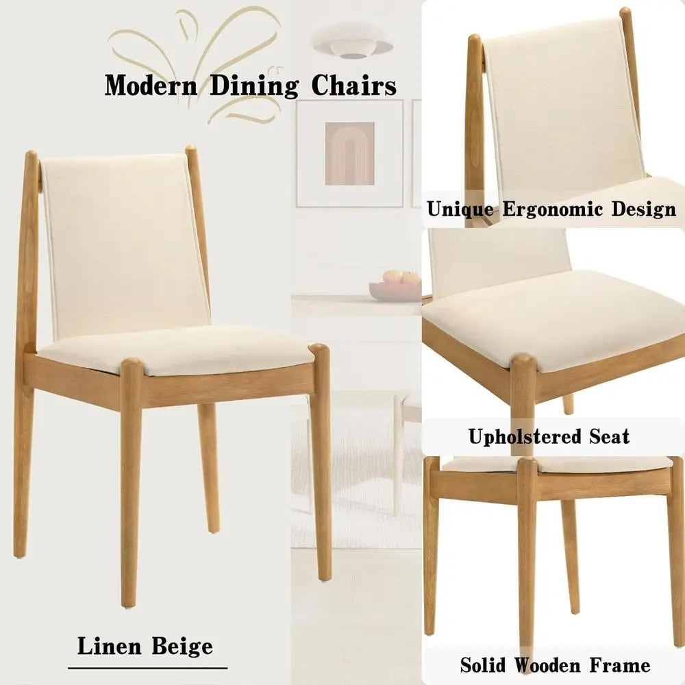 Set of 6 Upholstered Dining Chairs