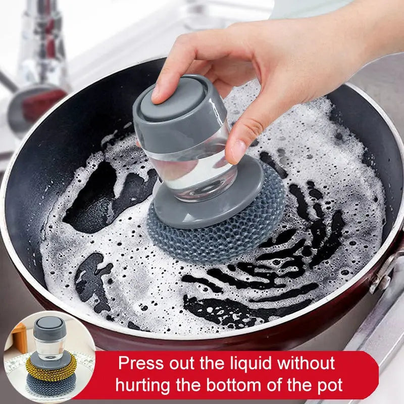Kitchen Soap Dispensing Brush/Scrubber