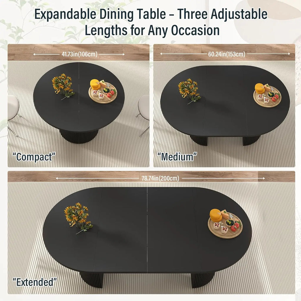 Extendable Dining Table 41-78in
