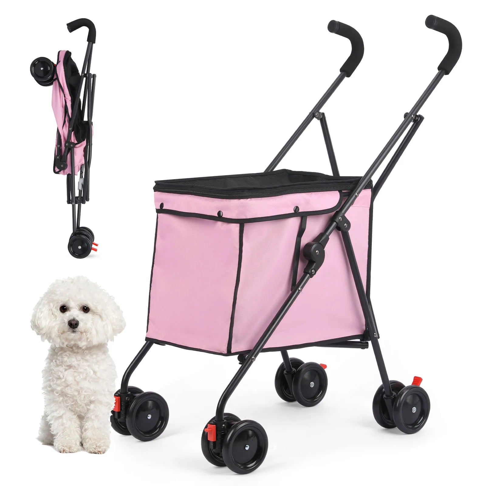 Pet Stroller with Locking Wheels