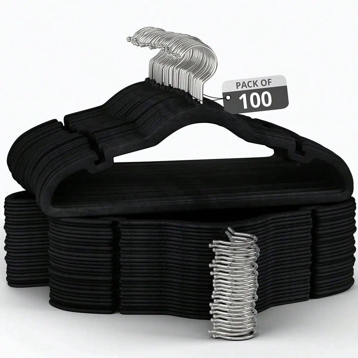 100 Pack Velvet Hangers