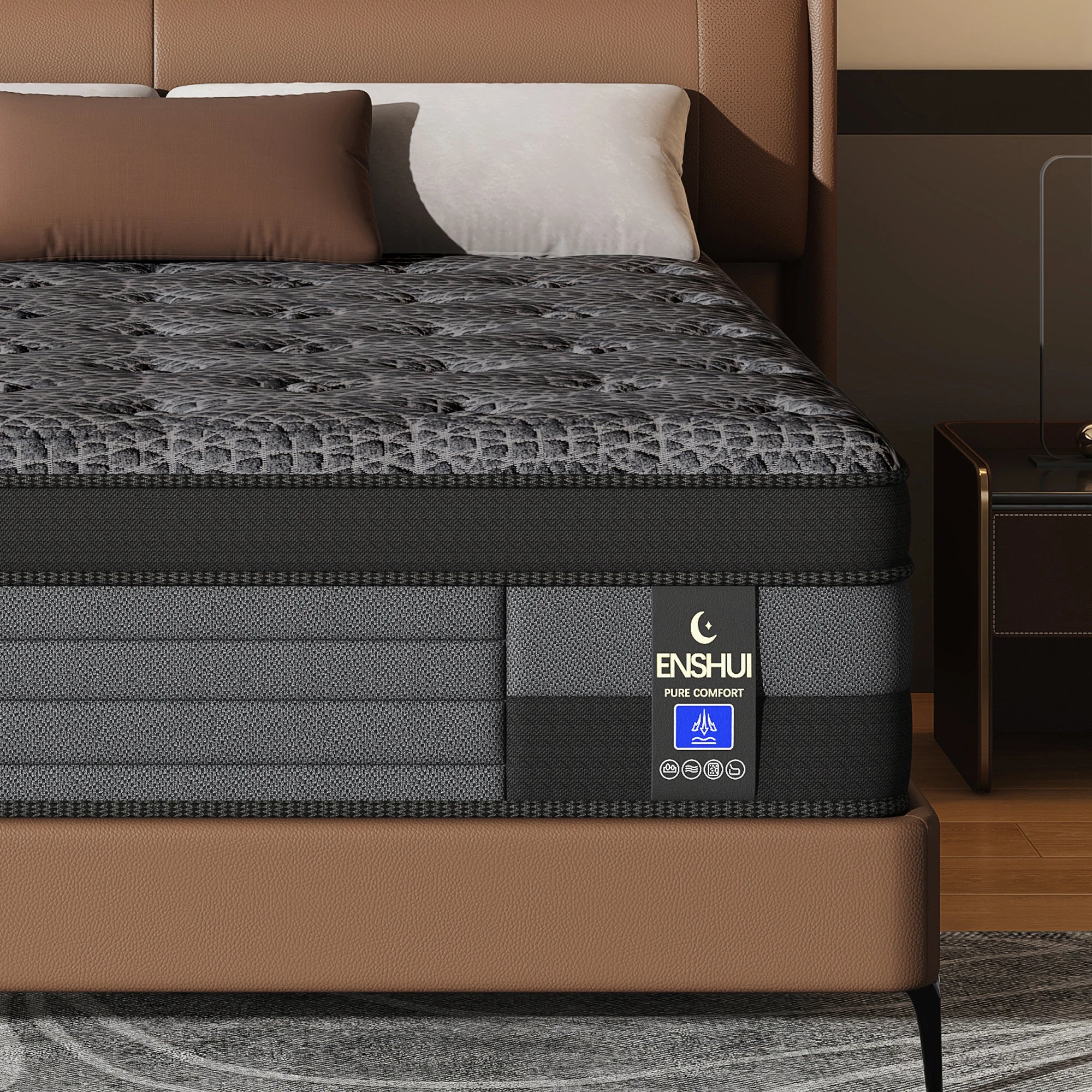 Memory Foam & Pocket Spring, Cooling, Breathable