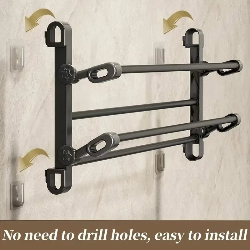 Shoe/towel Rack Wall-mounted, folding