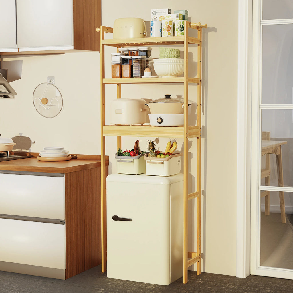 Bamboo Storage Shelf Rack
