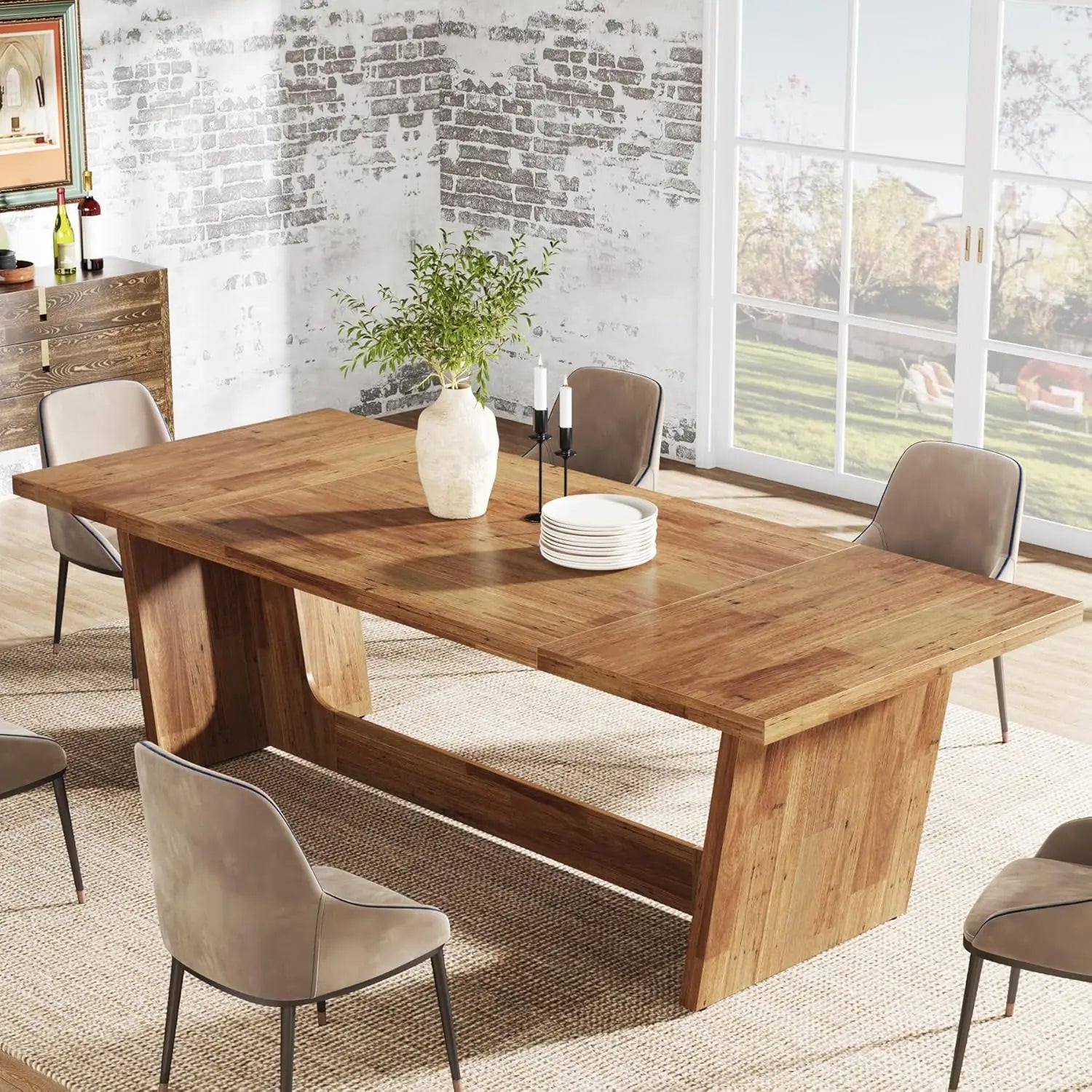 Dining Room Table, Solid Pedestal