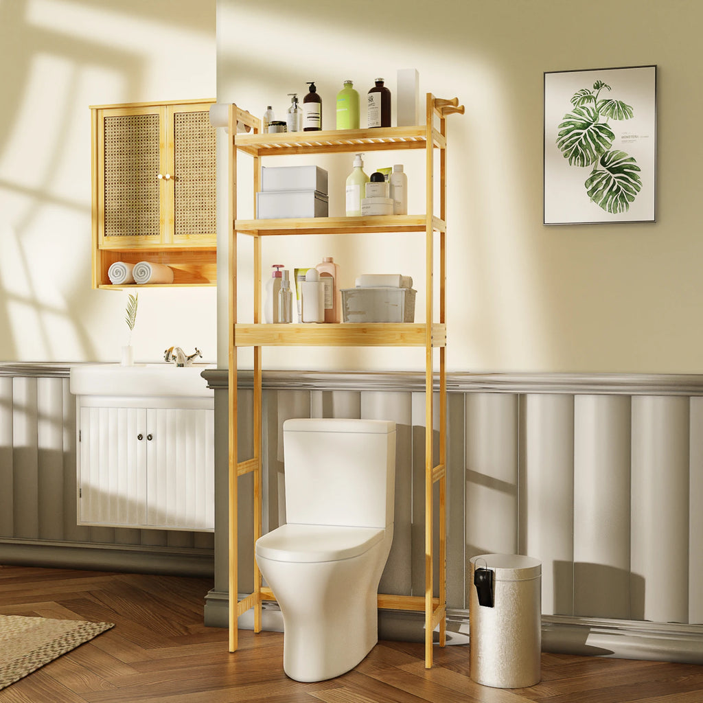 Bamboo Storage Shelf Rack