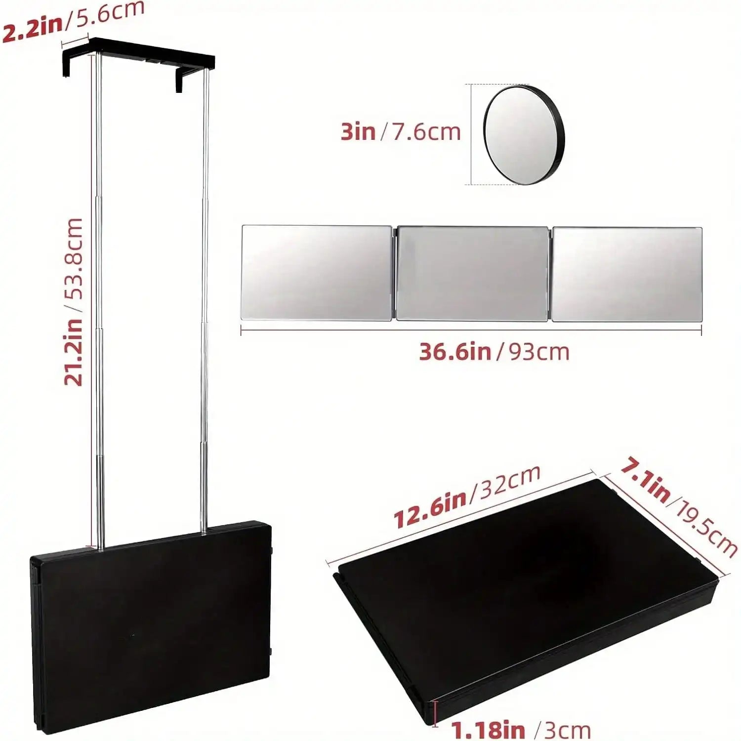 3 Way Mirror For Hair Cutting