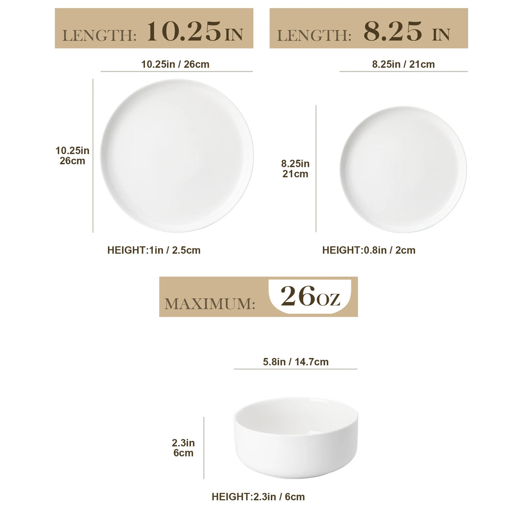 12 Pc. Porcelain Dinnerware Set
